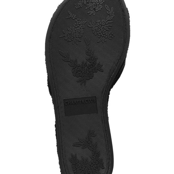 Charter Club Open-Toe Memory Foam Scuff Slippers - Picture 2 of 2